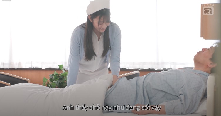 Cô y tá dùng lồn để trị bệnh cho bệnh nhân Mitsuha Ashitaba